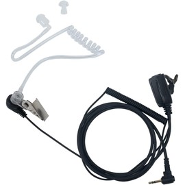 Sarcia 1 Pin 2.5mm Earpiece Headset with PTT Mic for Motorola Walkie Talkie Talkabout MH230R MR350R T100 T200 T200TP T260 T260TP T460 T600 T800 Two Way Radio with Covert Acoustic Tube,2Pack