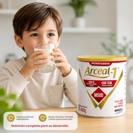 Arceal-1 Suplemento Alimenticio Libre de Isoleucina, Leucina y Valina con Tcm, Vitaminas y Minerales Msud Producto en Polvo con 400 Gr. De 0 a 7 A?os