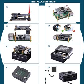 GeeekPi Raspberry Pi 5 Case with PD 27W Power Supply | PCIe M.2 NVMe SSD Shield Top Support X1001 / X1000 / X1003 / N04 / N05 and Raspberry Pi 5 Active Cooler (N05 and Active Cooler Included)