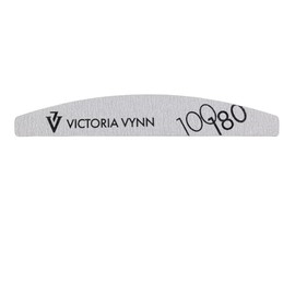 Victoria Vynn Double Sided Nail File Emery Board Nail Styling Manicure Tools 10pcs (100/180 White Crescent)