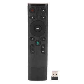 Air Remote Control 2.4G RF Wireless Voice Input 6 Axle Sensor Anti Shake PC Remote with USB Receiver for TV Computer