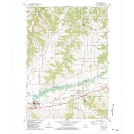YellowMaps Bangor WI topo map, 1:24000 Scale, 7.5 X 7.5 Minute, Historical, 1983, Updated 1984, 27.31 x 22.54 in - Polypropylene