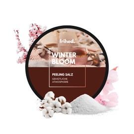 frihed.® Sauna Salt | Salt Scrub with Lavender, Mint & Menthol | Shower and Body Scrub for Sauna, Shower or Steam Bath | Body Scrub for Skin Regeneration (Winter Bloom, 200 g)