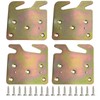 woiron 4PCS Heavy Duty Wood Bed Rail Hook Plates for