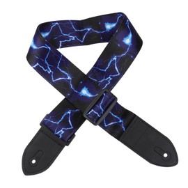 Totority Comfortable Acoustic Guitar Strap with Leather Ends Wide Woven Design for Bass Electric Guitars Vibrant Colors No Slide for Standing Play