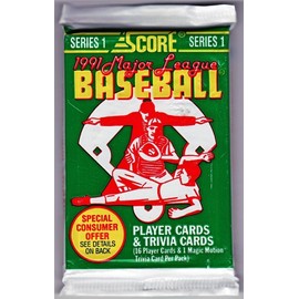 Score 1991 Magor League Baseball Cards Pack