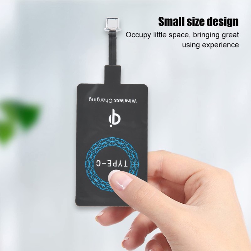 Wireless Charging Receiver Sheet, Type-C Charging Receiver, Qi Standard, Set