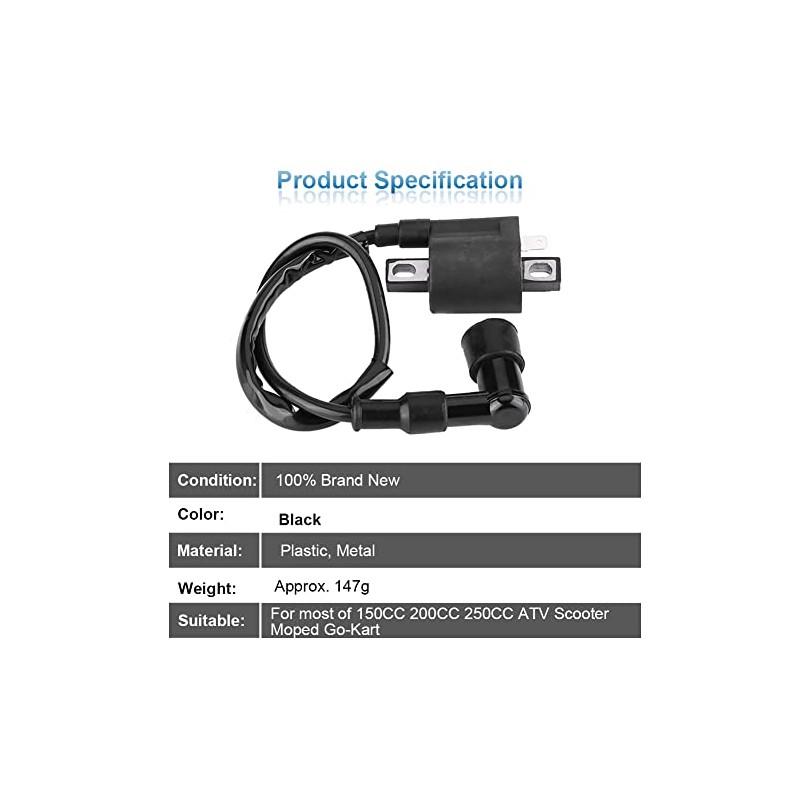 Motorcycle Ignition Coil, Motorcycle Spark Coil for 150CC 200CC 250CC