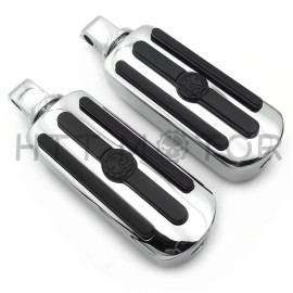HONGK Groove Gear Skull Footpeg For passenger Victory 8-Ball (Front or Rear) chrome
