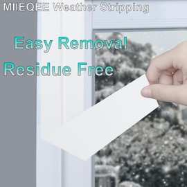 3Pack MILEQEE Window Weather Stripping Door Seal Tape White, 1in x 33FT, Automotive Weatherstrip Adhesive Seal Strip for Car Auto Trunk, Weatherproof Gap Sealing Sealer Draft Blocker, Easy Removal