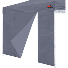 SCOCANOPY Door for 10x10 Canopy Frame Two Central Zipper Design for Easy Entry and Exit,1 Pack Sunwall Only,Dark Grey