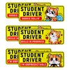 6pcs Funny Student Driver Car Magnets, Cute Reflective New Driver
