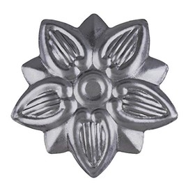 UNIQANTIQ HARDWARE SUPPLY Steel Flower Design Trunk Ornament | Diameter: 1 7/8" | 4-Pack | Antique Style | Decorative Box Accessory
