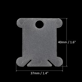 M METERXITY 100 Pcs Plastic Floss Bobbins - Cotton Thread Card Organizer Holder Apply to Sewing/Embroidery/Cross Stitch Storage (Clear)