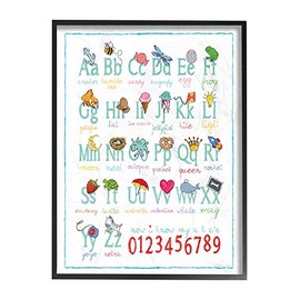 Stupell Home Décor ABC 123 Songs and Icons Oversized Framed Giclee Texturized Art, 16 x 1.5 x 20, Proudly Made in USA