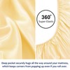 sourcing map Satin Fitted Sheet, Solid Silky 12" Deep Pocket
