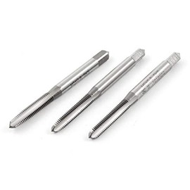 IIVVERR Square Head HSS M5 3 Flutes Hand Screw Thread Metric Taps 65mm Long 3 Pcs (Cabeza cuadrada HSS M5 3 flautas Rosca de rosca Métricas 65 mm de largo 3 unids