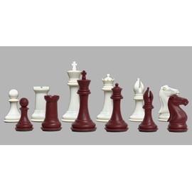 The House of Staunton - The Collector Plastic Chess Set - Pieces Only - 3.75" King - Red & White