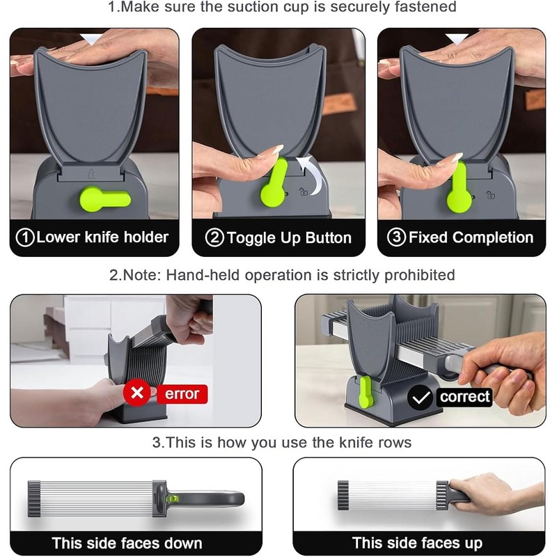 WADY Fresh Meat Slicer - Stainless Steel Manual Fresh Meat