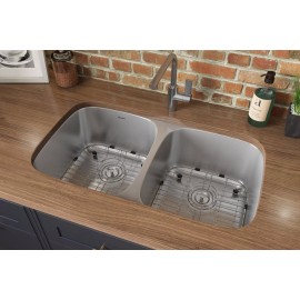 Ruvati 32-inch Undermount 50/50 Double Bowl 16Gauge Kitchen Sink - RVM4300