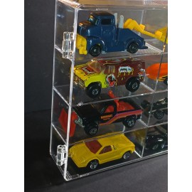 Handmade 1/64 Hot Wheels Diecast 8 Car Display Case With Locking Latch, Stackable, Hinged