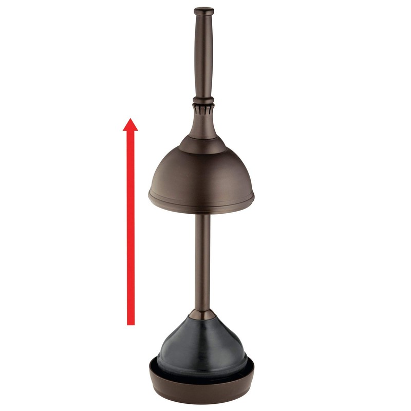 iDesign Kent Plastic Plunger with Cover Set for Master, Guest,