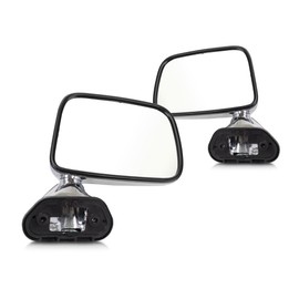 For Toyota Pickup 1990 91 92 93 94 1995 Door Mirror Driver & Passenger Side | Pair Chrome | Foldaway Type | Door Mounted | Single Glass | w/Vent Window | TO1320122, TO1321122 | 8794034020, 8791034020