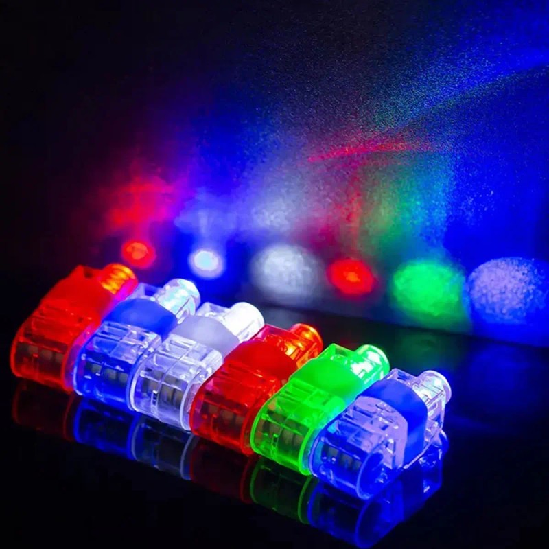 100pz Anillos Laser Led Multicolor Fiesta Neon Carnaval Boda