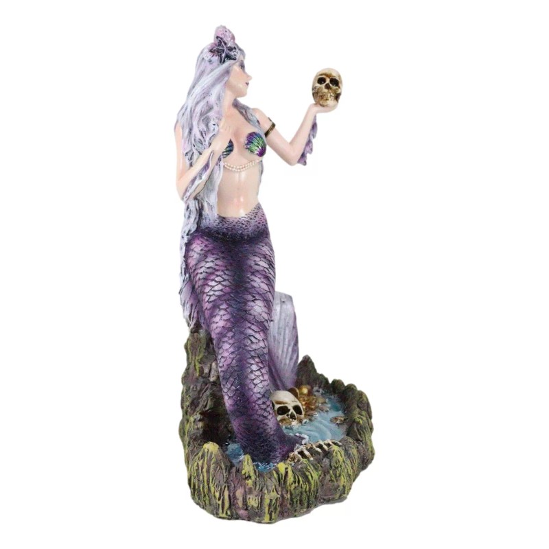 Large Sirens of The Seas Necromancer Gothic Mermaid Holding A