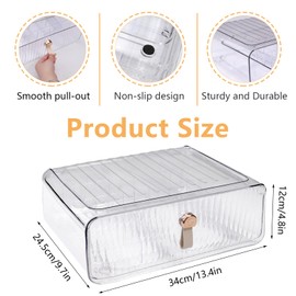 JIABEIUS Underwear Organizer Drawer, Socks Bra Underwear Storage Box Dividers for Closet, 16 Cell Plastic Stackable Dresser Closet Organizers for Scarf, Ties, Clothing, Baby Clothes(Clear)