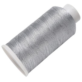CABODYALS 1200M Silver Embroidery Thread Decorative Knit Floss Friendship Bracelet Cross Stitch Spool Threads Metallic Needlework String for Sewing Makig Art Jewelry Craft Hang Tags Birthday