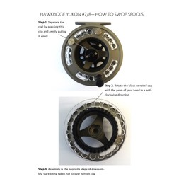 HAWKRIDGE YUKON Quality UK Brand # 7/8 Wide Arbor Cassette Fly Reel With 3 Interchangeable Cassette Spools - Advanced Engineering Aluminium - Ideal for Stillwater Reservoir and Switch
