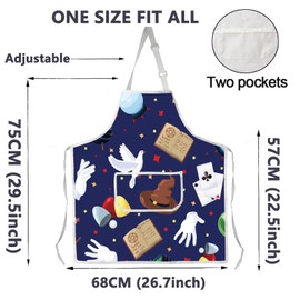 ENSIANTH Wizard Apron Magic Wizard Kitchen Apron Wizard Fans Gifts for Movie Lovers Apron Wizard Inspired Cooking Gardening Apron (Wizard Apron)