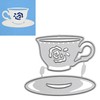 Tea Cup & Saucer Metal Cutting Dies, Stencil, Card Making,