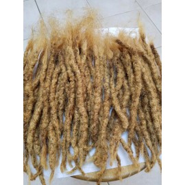 Human hair dread locks 6 handmade dread 100% human hair dreadlocks 9'' light Honey blonde 11mm thick