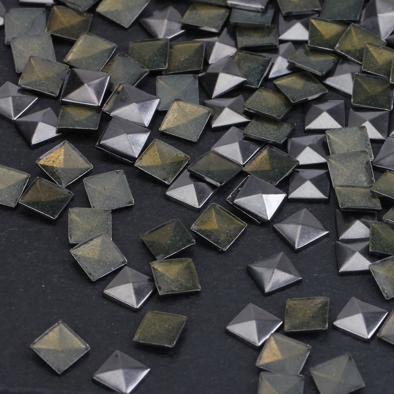 Hotfix Iron On,7X7mm Flat Back Pyramid Studs - 1/4" Flatback