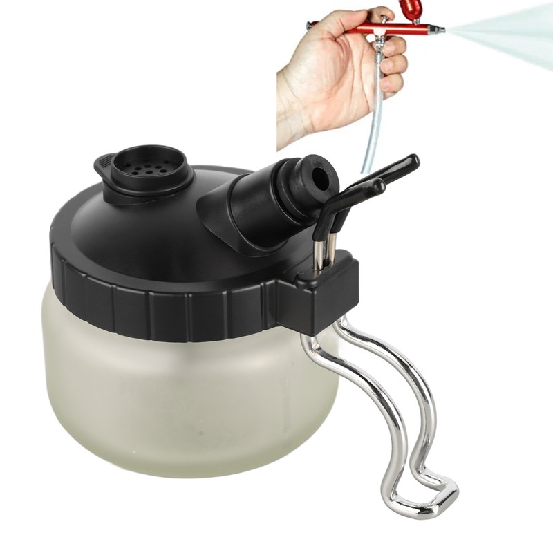 Airbrush Cleaning Pot Universal Glass Bottle Airbrush Cleaning Jar with