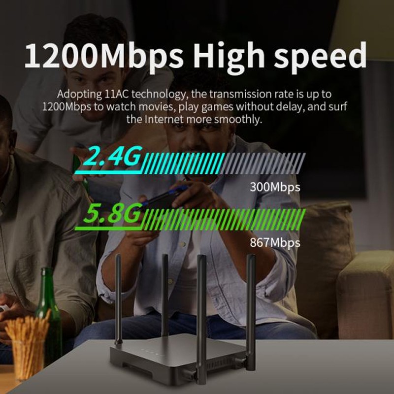 4G LTE Modem Router Professional High Speed 1200Mbps Supports 32