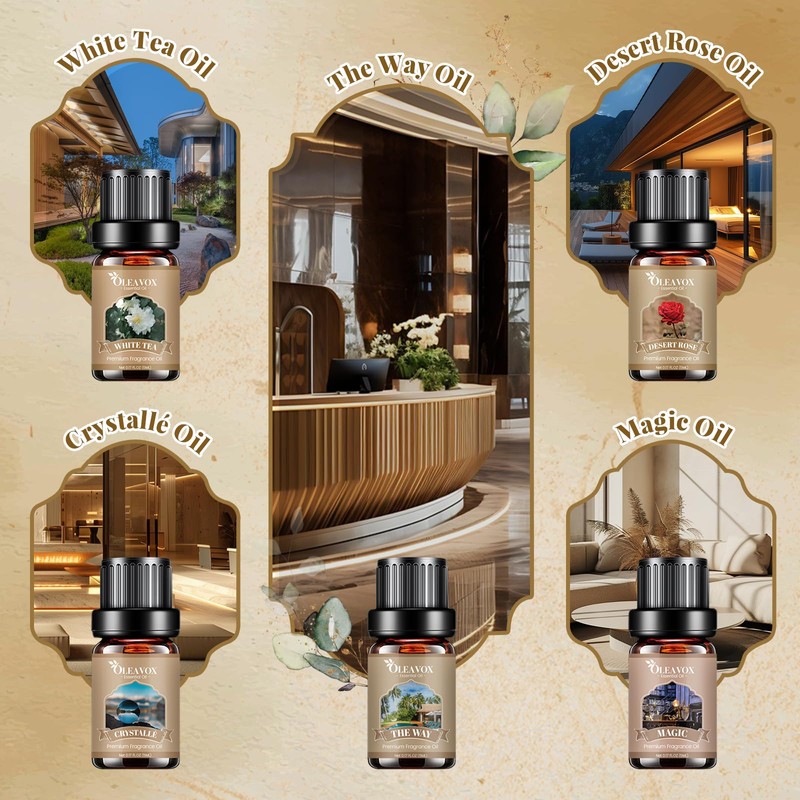 Hotel Diffuser Oils Gift Set, Luxury Fragrance Oil Blend, Hotel