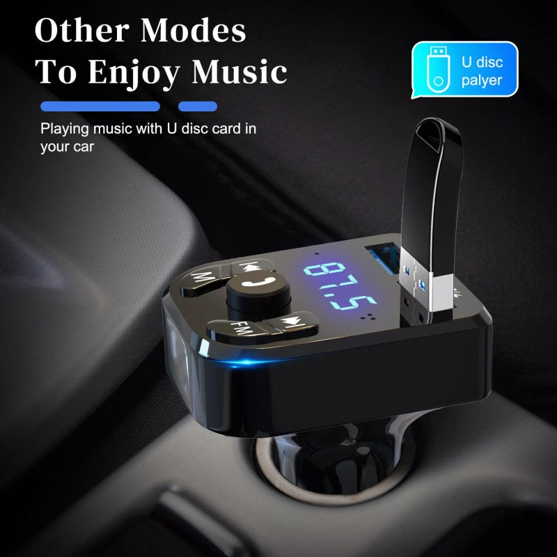 Unbranded Bluetooth 5.0 Car Wireless FM Transmitter Adapter 2USB PD