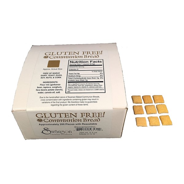 Baked Gluten Free Communion Bread - Square Shape (Pack of 200)