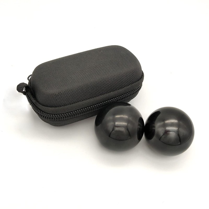 Z QINGZHENG 2pcs 1.57Inch Baoding Fitness Ball, Solid Chrome Steel