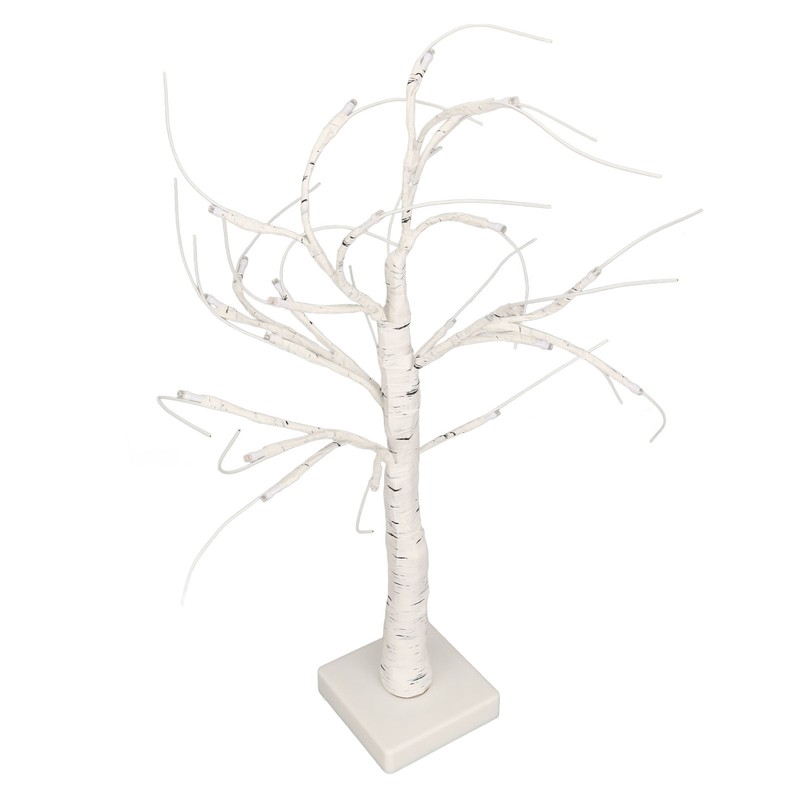Lighted Birch Tree Adjustable Branches Stable Bottom Birch Tree with