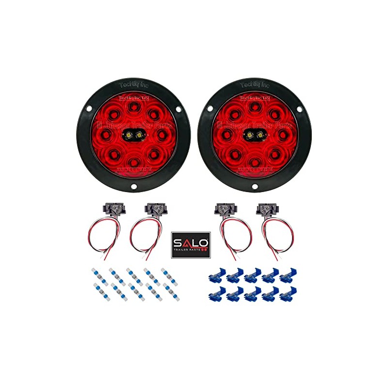 TecNiq, Inc LED Round Hi Visibility Stop Turn Tail Lights
