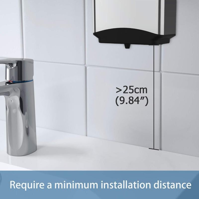 Automatic 1100ml Soap Dispenser Commercial Wall Mounted Stainless Steel Finish