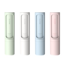 Clean LINT Remover-Premium Reusable Rotating Lint Roller – Pet Hair Remover for Clothes, Carpets, and Furniture with Removable Top (Pink)