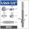 Wensilon 5Pcs 1/2x5-1/2 Inch Standard Fasteners for Heavy-Duty 304 Stainless