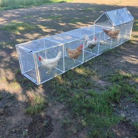 Chicken Tunnel,Foldable Chicken Tunnel Run for Yard and Outside,Mobile Chicken Run Extension for Yard with Cover.