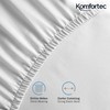 Komfortec King Size Fitted Sheet 100% Cotton, 11 inch (30