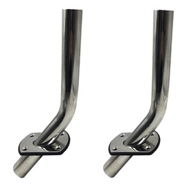MARINE CITY 304 Grade Stainless Steel Flush Mount Outrigger Pole Rod Holder Kit for Marines – Boats – Ships – Yachts (Pack of 2)